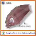 Slim Color-Coated Pongee Fabric Umbrella With Lace Edge